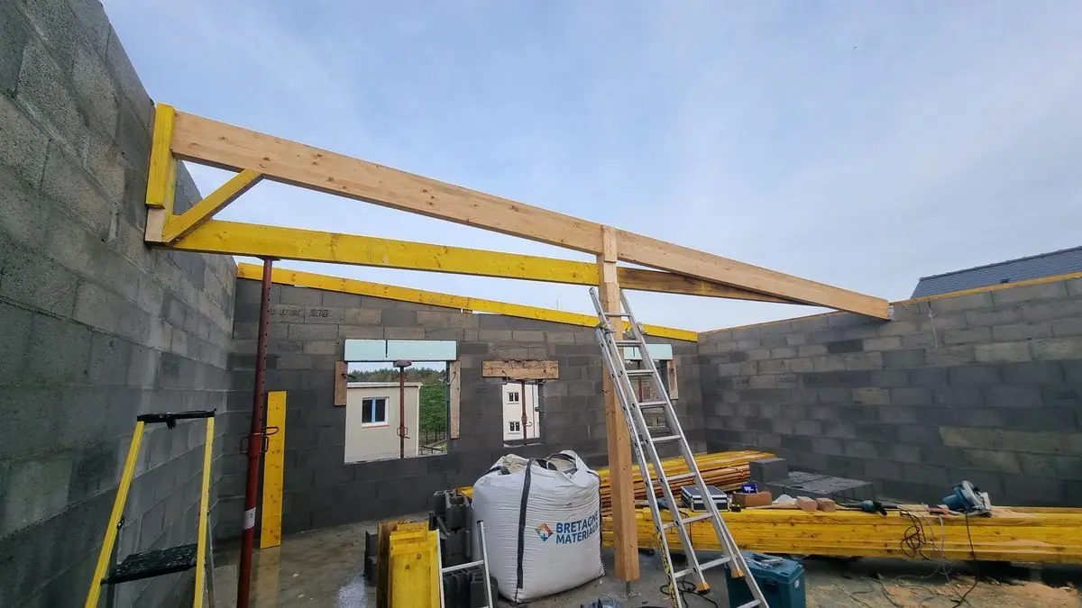 Charpente d’une maison individuelle — photo du chantier 1