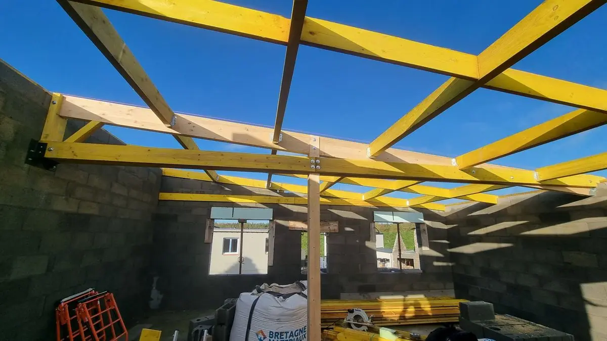 Charpente d’une maison individuelle — photo du chantier 2