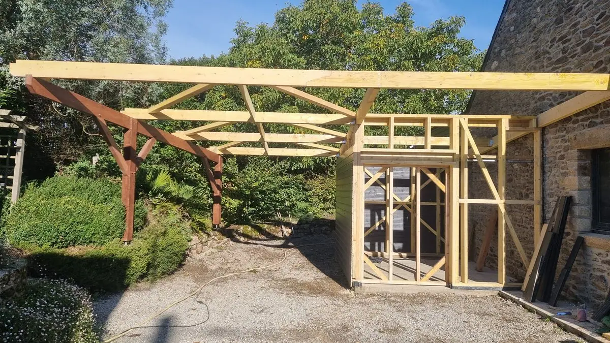 Extension d’une longère — photo du chantier 32