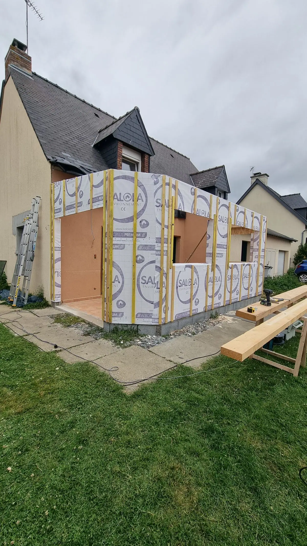 Extension en ossature bois — photo du chantier 7