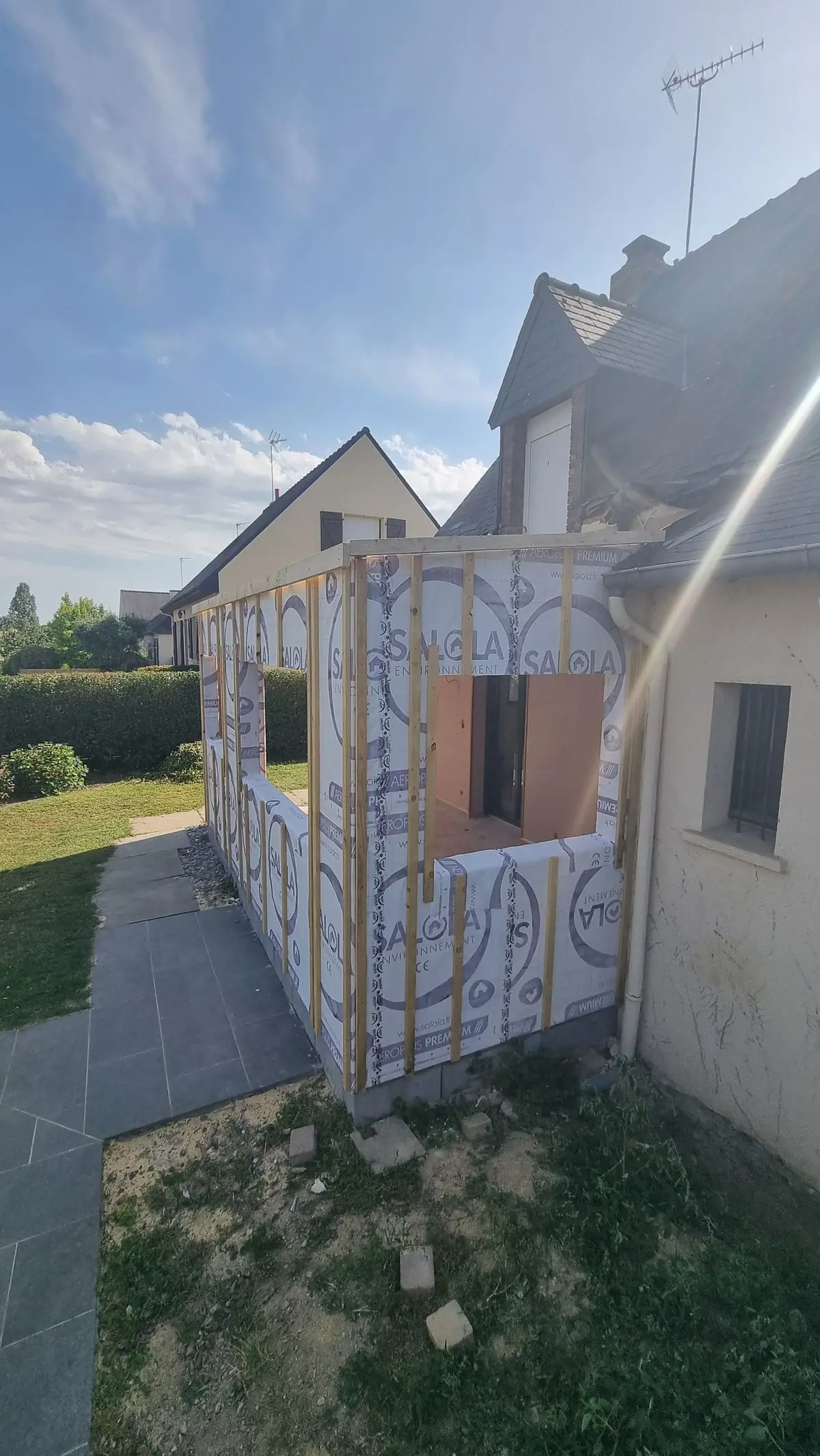 Extension en ossature bois — photo du chantier 14