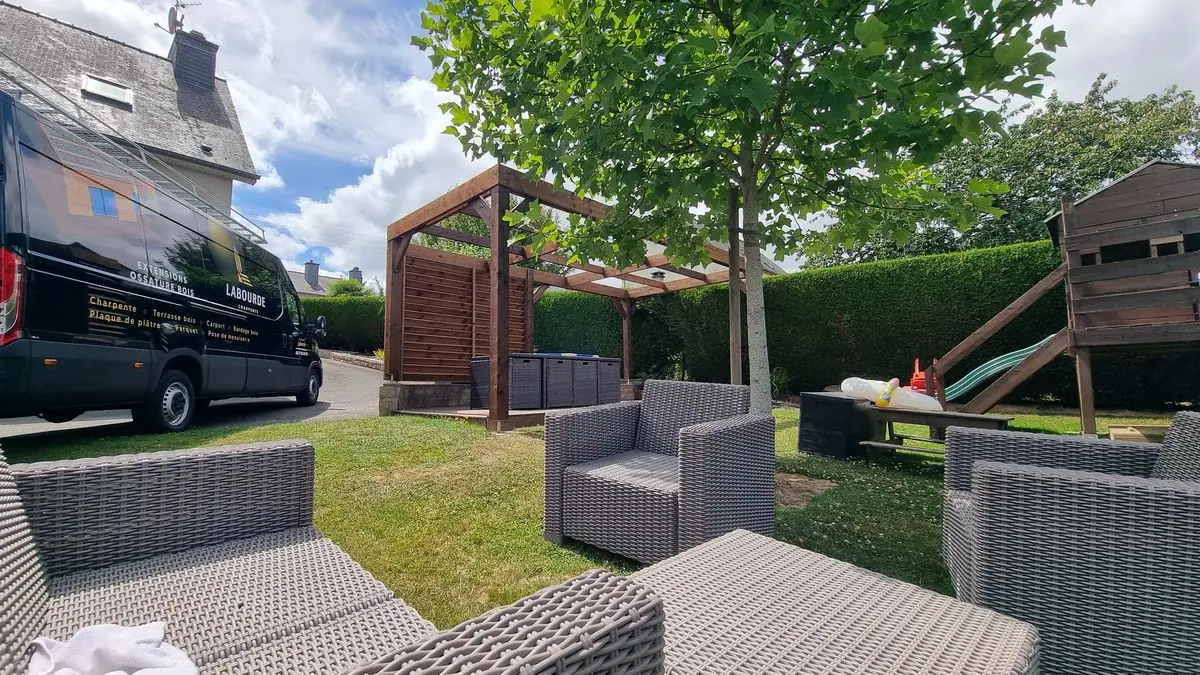 Pergola sur mesure — photo du chantier 3